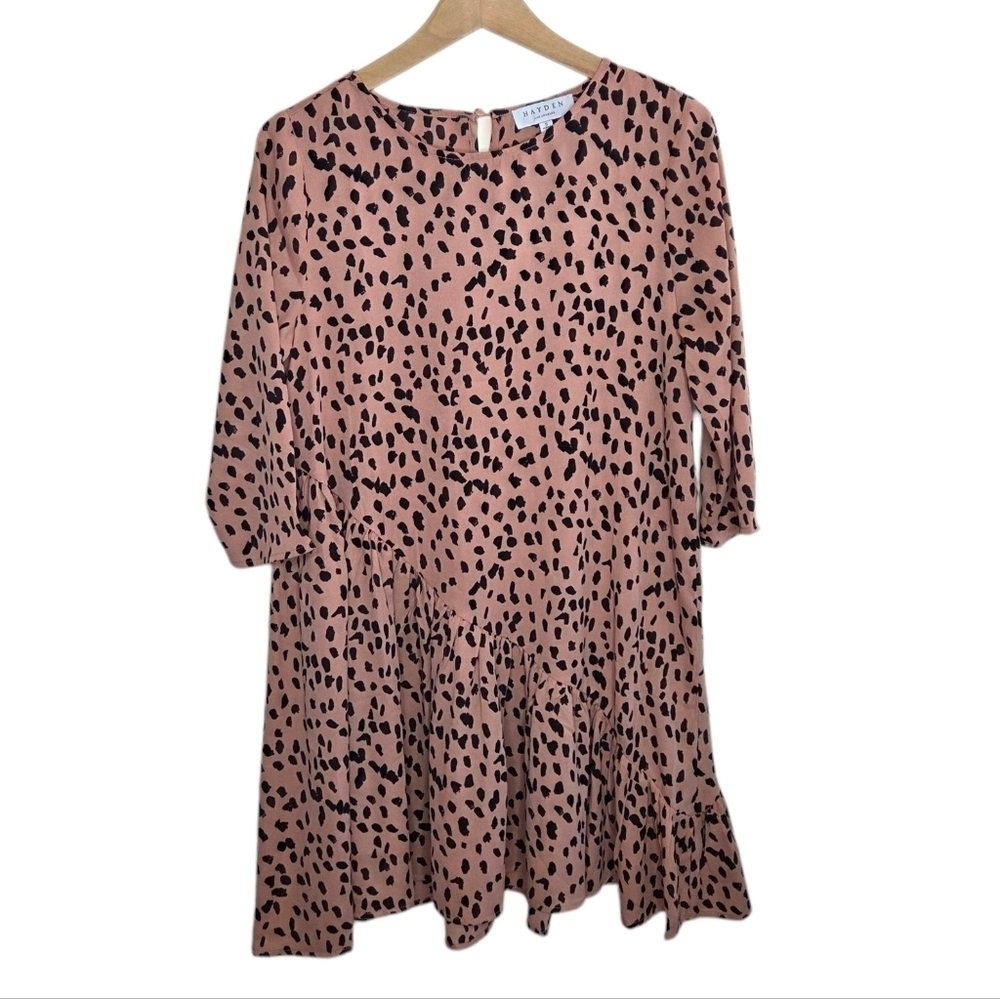 Hayden Los Angeles | Asymmetrical Dotted Swing Dress Size Small